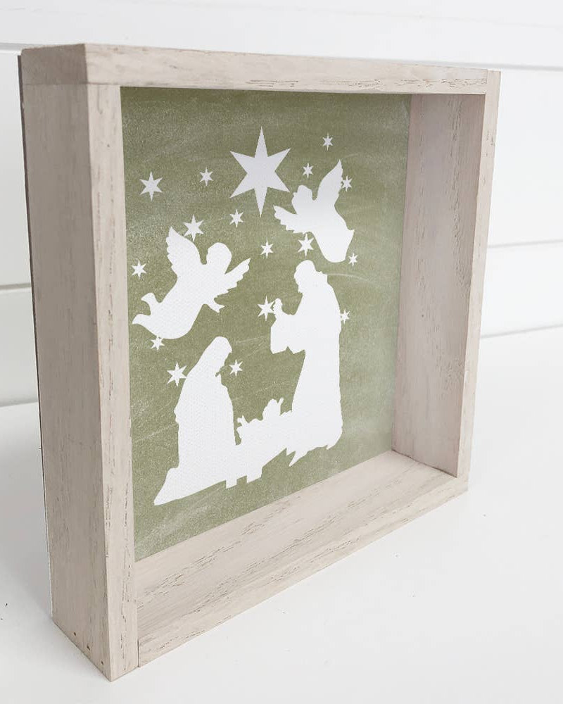 Nativity Silhouette Wood Signs Hangout Home- Tilden Co.