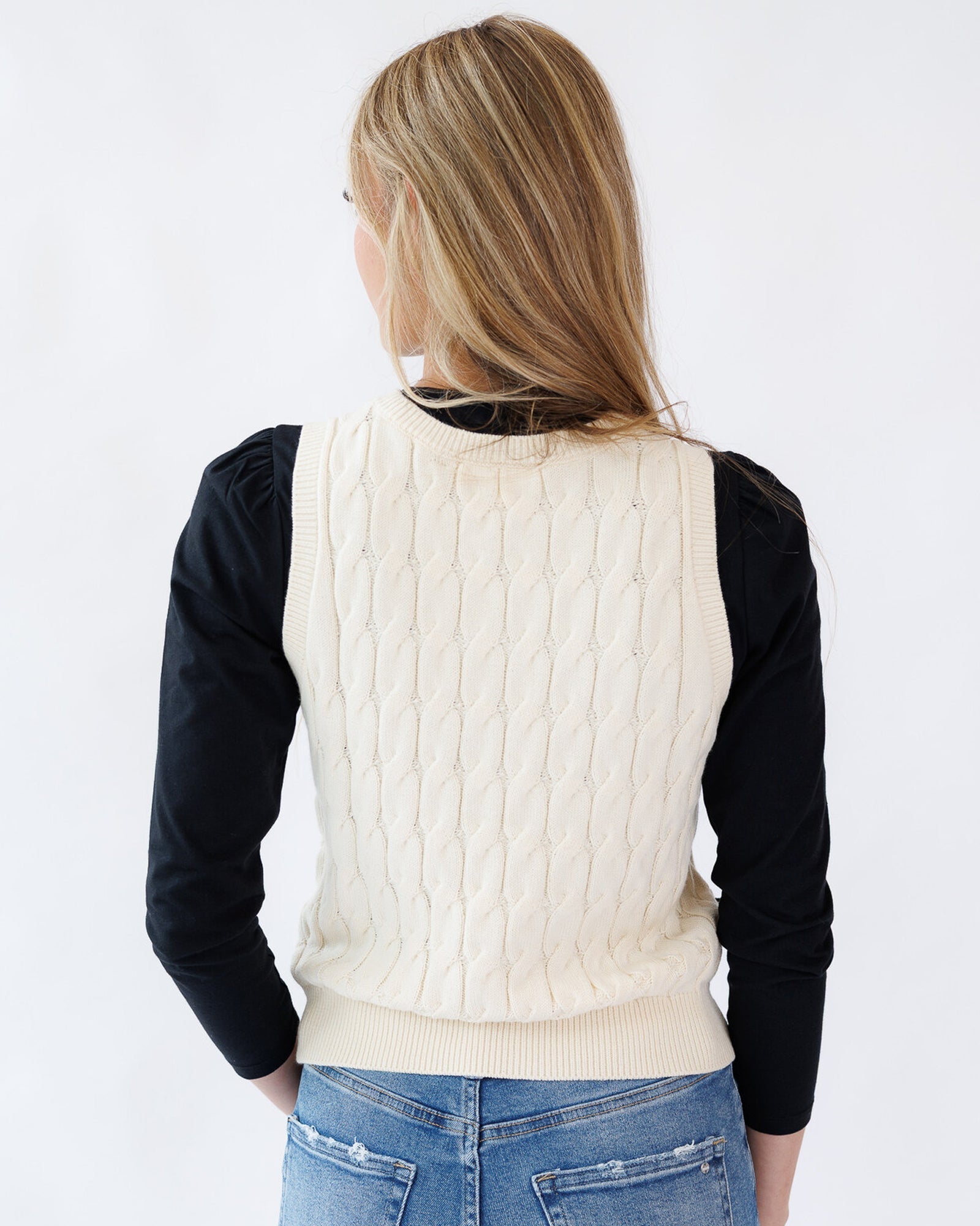 Bow Beautiful Vest Sweaters Downeast- Tilden Co.