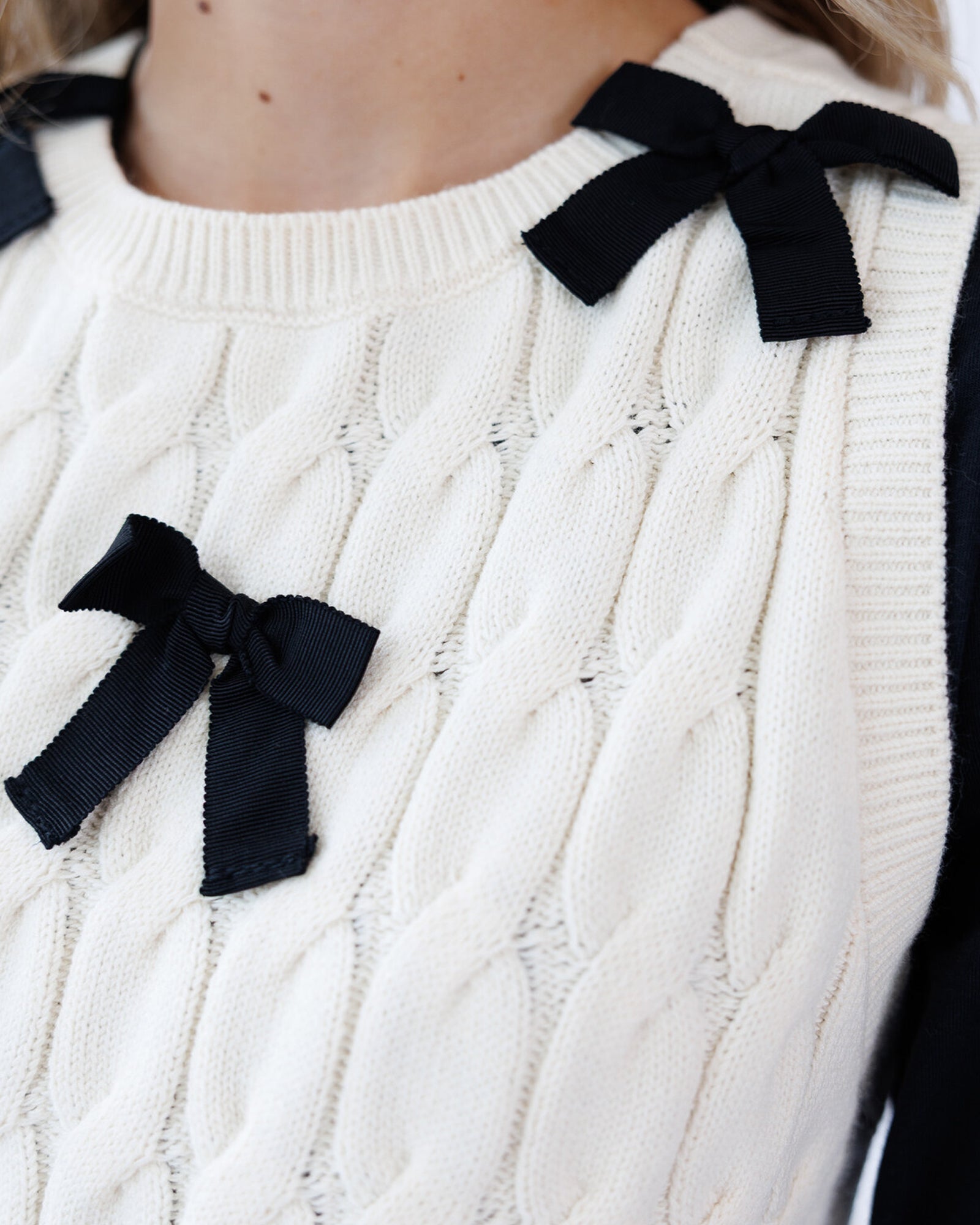 Bow Beautiful Vest Sweaters Downeast- Tilden Co.