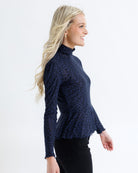 Peplum Turtleneck Top Tops Downeast- Tilden Co.
