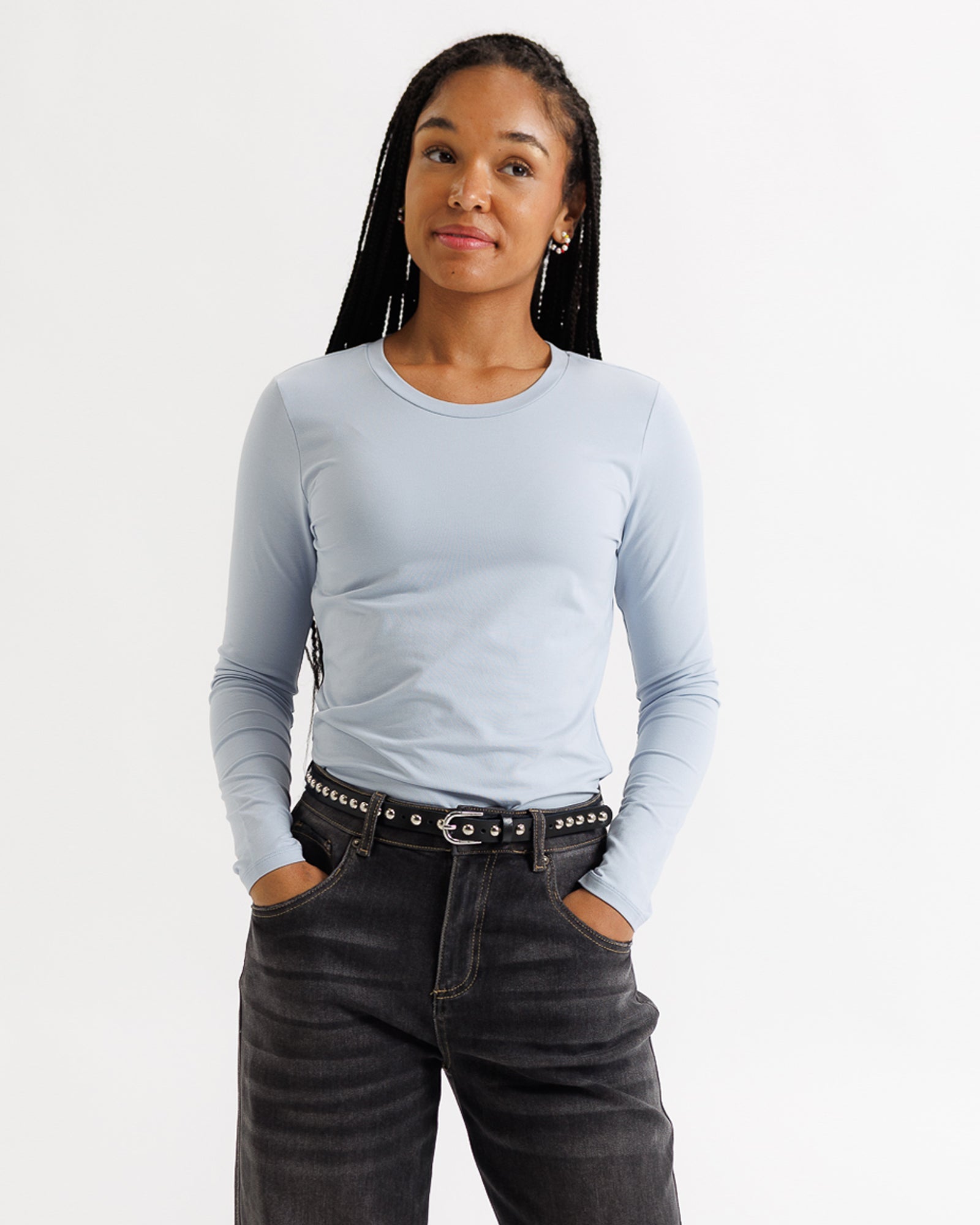 Essential Long Sleeve Tee XS / Zen Blue XS Zen Blue Tops Downeast- Tilden Co.