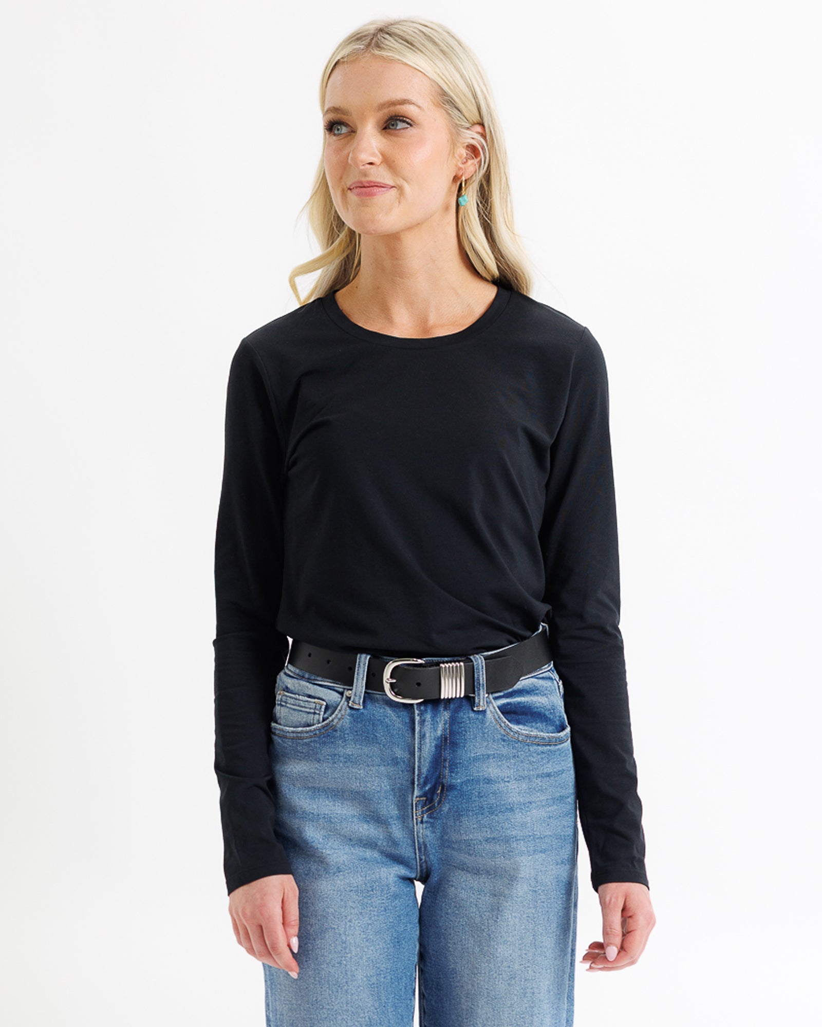 Essential Long Sleeve Tee XS / Black XS Black Tops Downeast- Tilden Co.