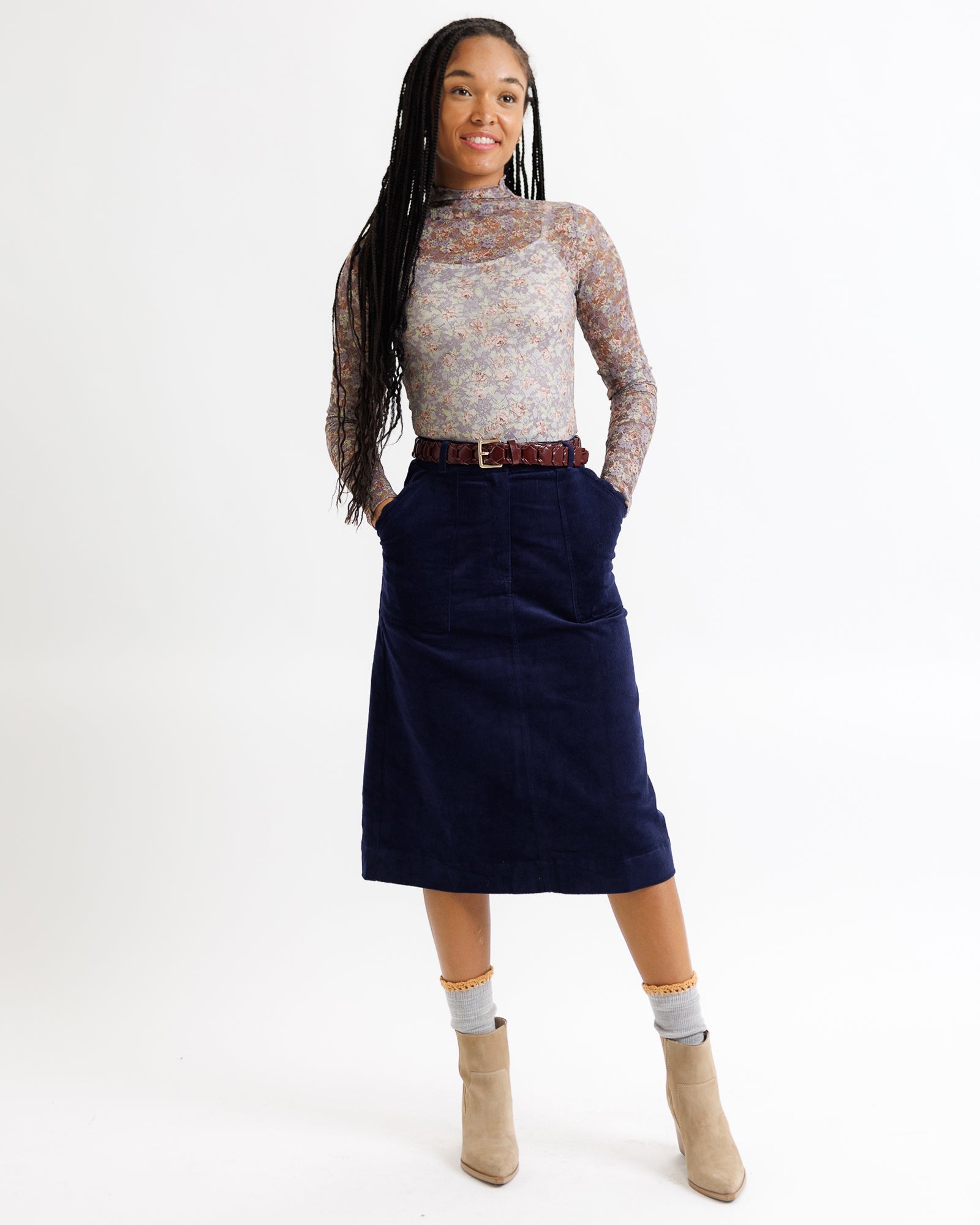 Floral Lace Layering Top Tops Downeast- Tilden Co.