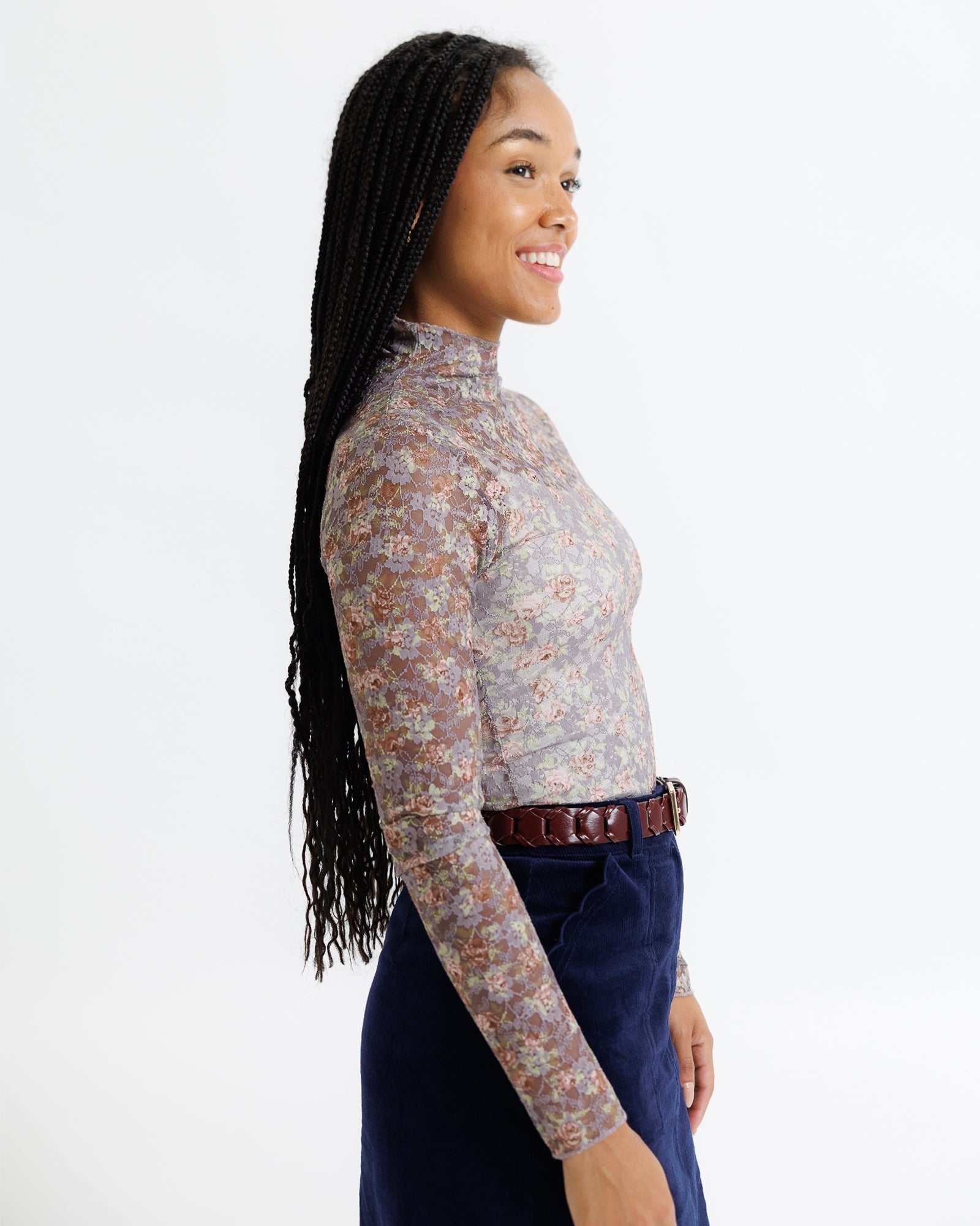 Floral Lace Layering Top Tops Downeast- Tilden Co.