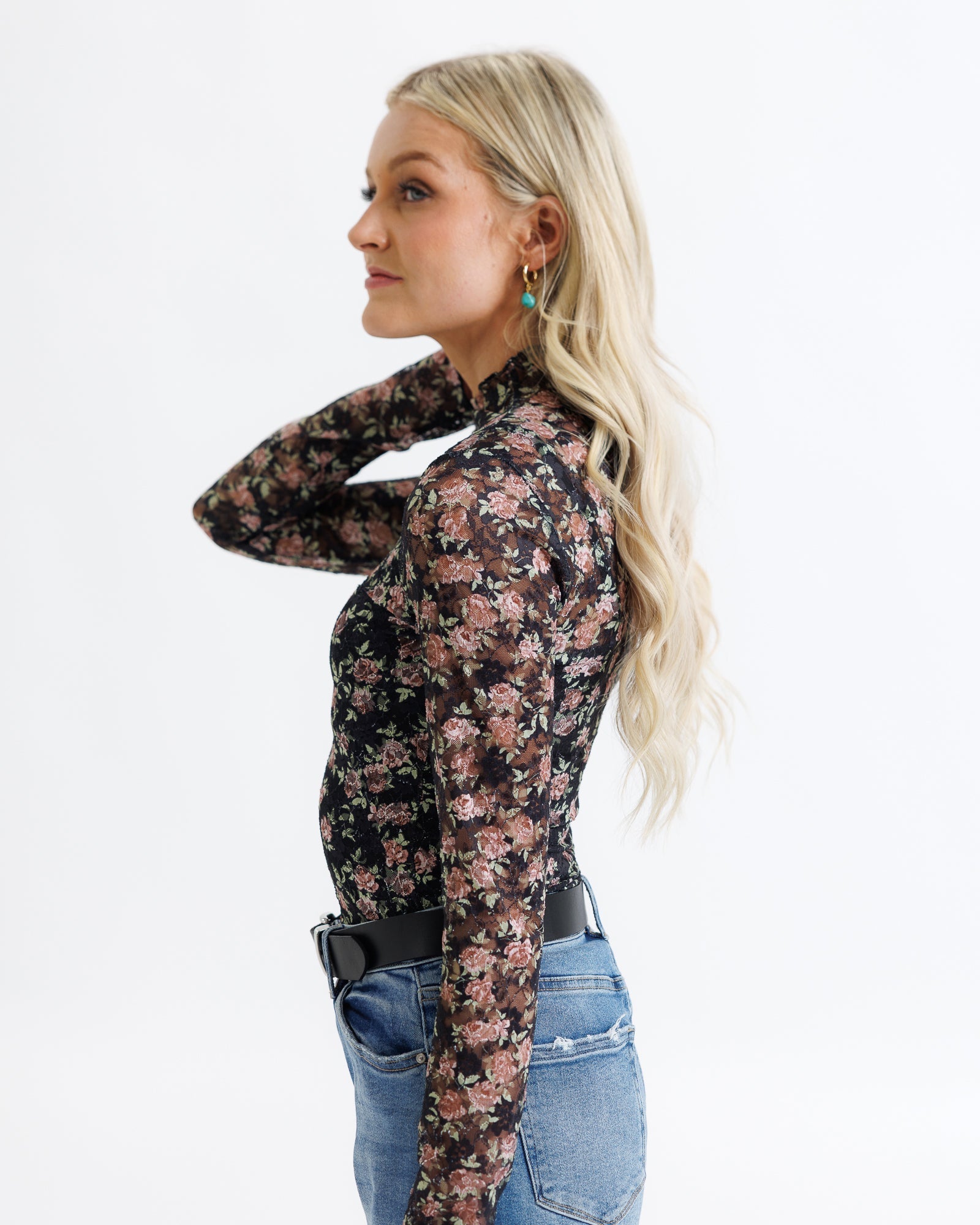 Floral Lace Layering Top Tops Downeast- Tilden Co.