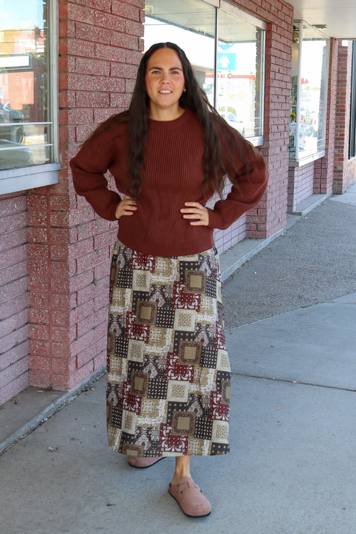 Oversized Sweater in Maple Sweater Mikarose- Tilden Co.