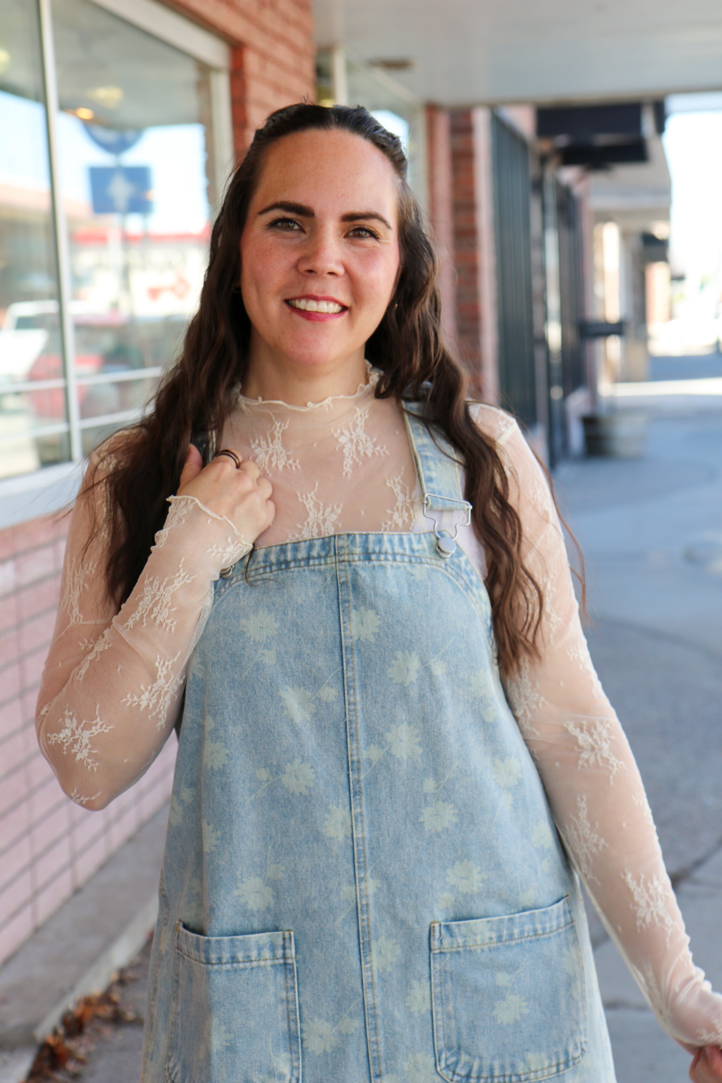 Floral Lace Layering Top Taupe / Small Taupe Small Layering Top Sewn and Seen- Tilden Co.