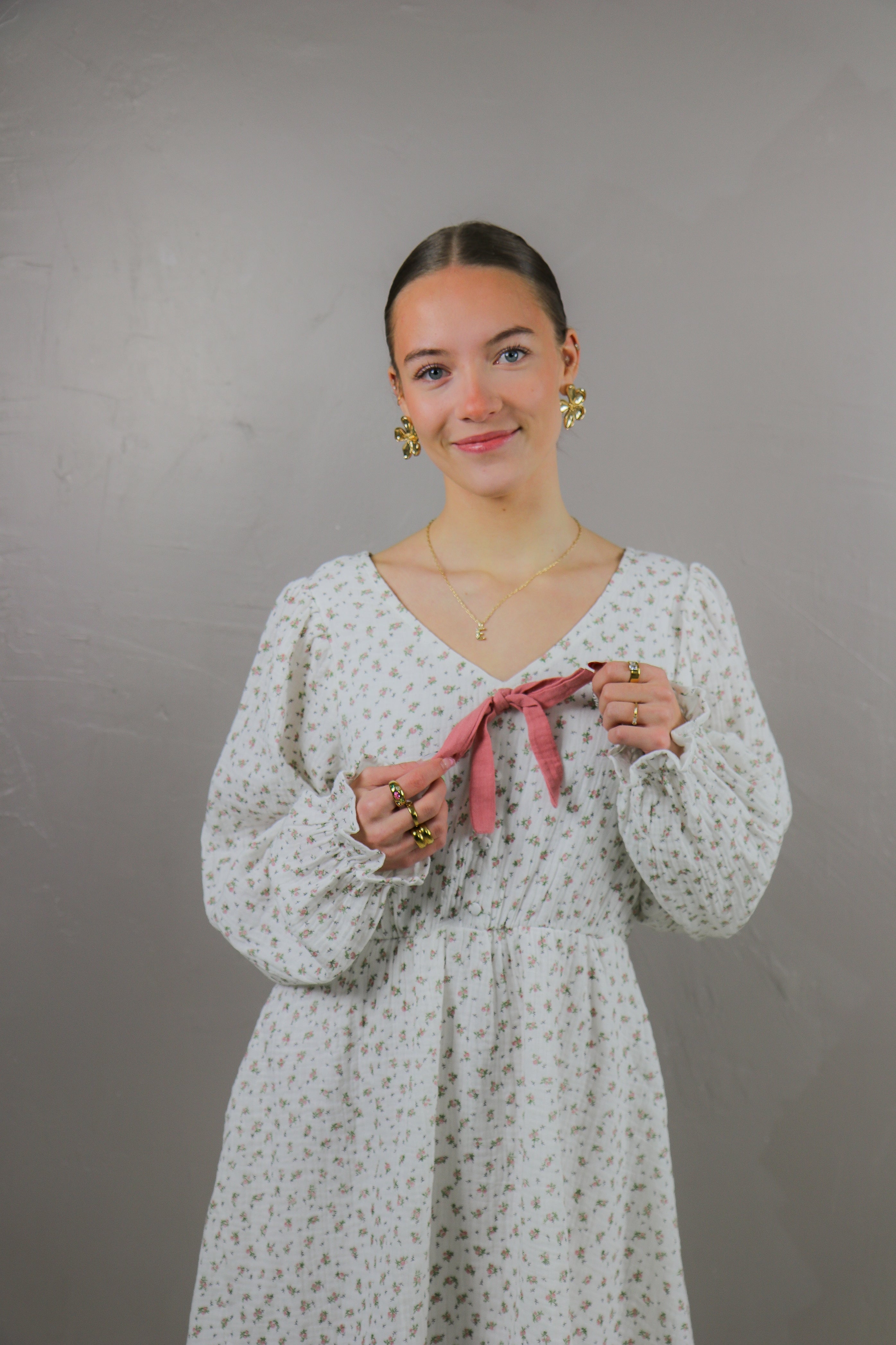 The Salem in Ballet Botanica Knee Length Dress Mikarose- Tilden Co.