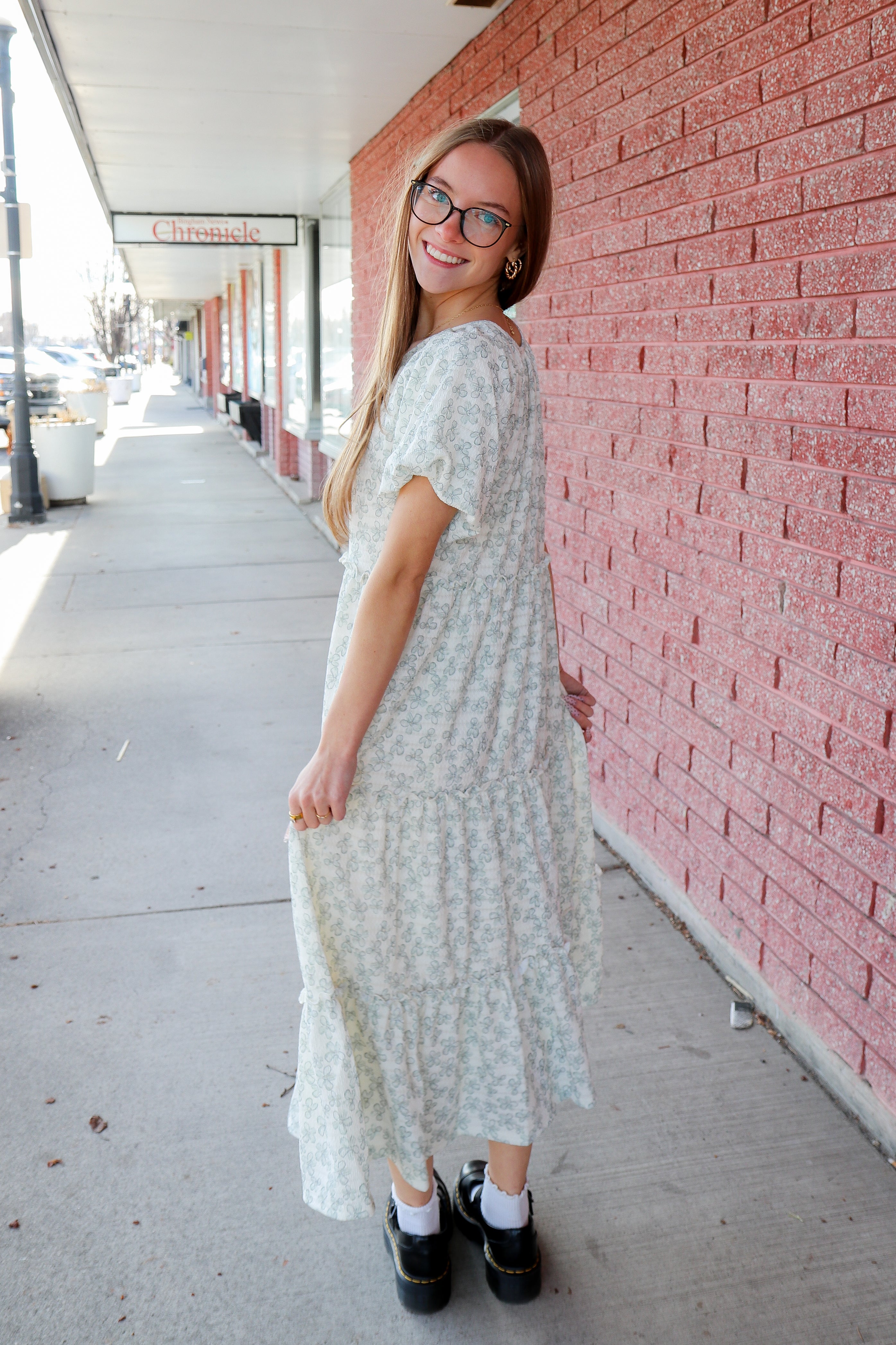 Serena Dress in Lucky Clover Midi Dress Mikarose- Tilden Co.