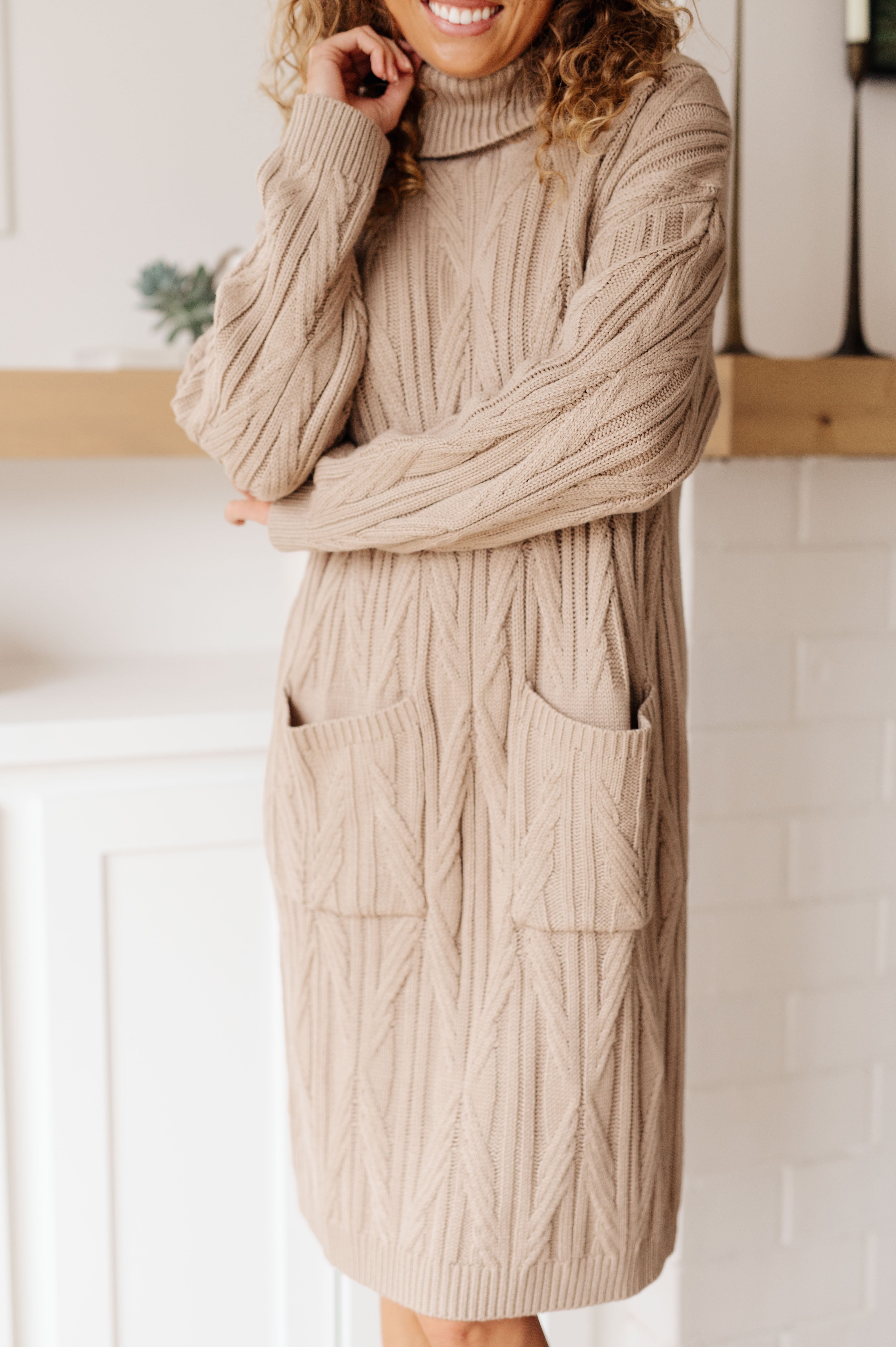 Bundled Beauty Turtleneck Sweater Dress Dresses Ave Shops- Tilden Co.
