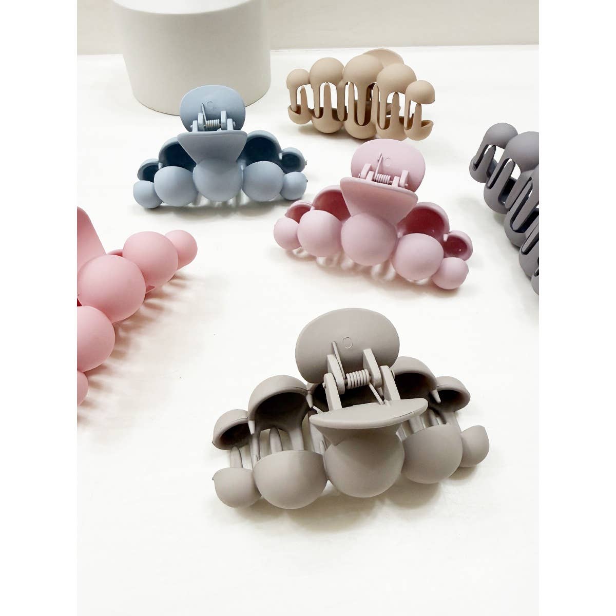 Powdery Soft Matt Bubble Pearl Hair Claw Clip Love and Repeat- Tilden Co.