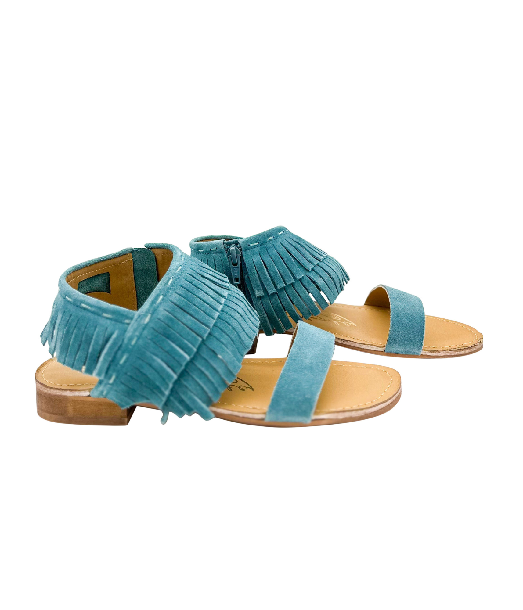 Fringe Star Sandal in Teal 130 Sandals Naughty Monkey- Tilden Co.