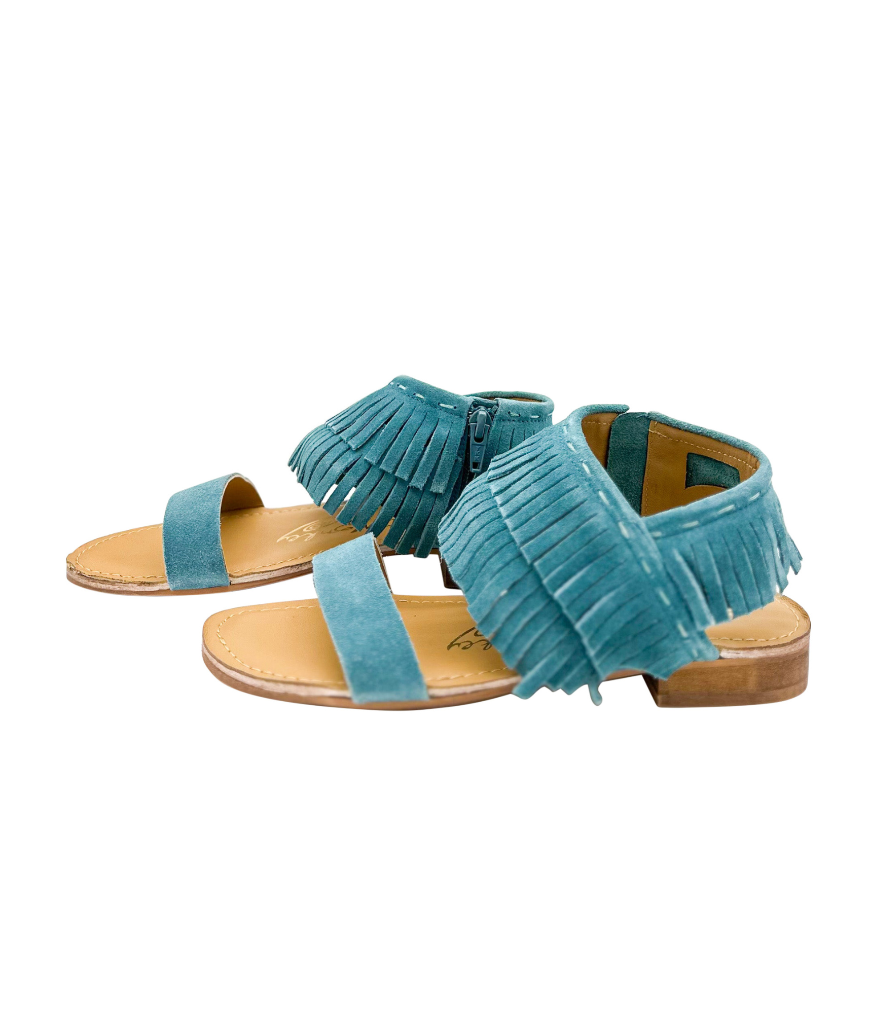 Fringe Star Sandal in Teal 130 Sandals Naughty Monkey- Tilden Co.