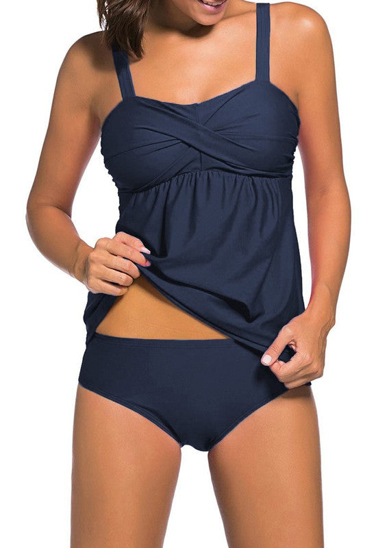 Navy Swim Bottoms (M) - Final Sale Swim Bottom Sweet Lover Fashion- Tilden Co.