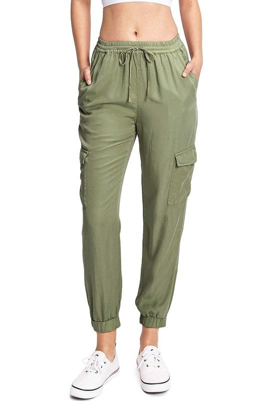 Feel Good Joggers Olive / Small Olive Small Pants Lana Roux- Tilden Co.