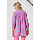 3/4 Sleeve Lizzy Medallion Blouse - Plus Size Blouse Dear Scarlett- Tilden Co.