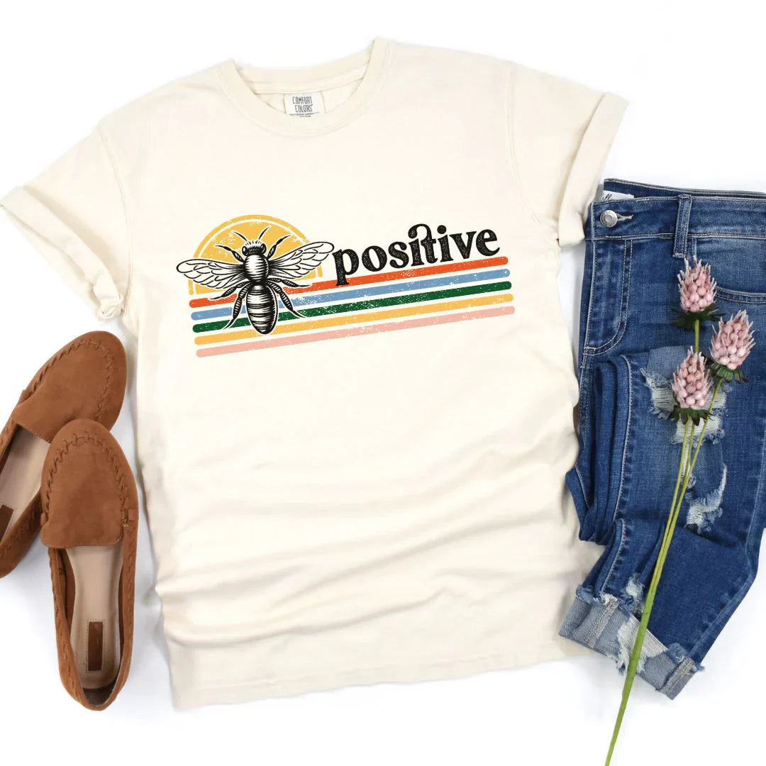 Bee Positive Graphic Tee Womens Ave Shops- Tilden Co.