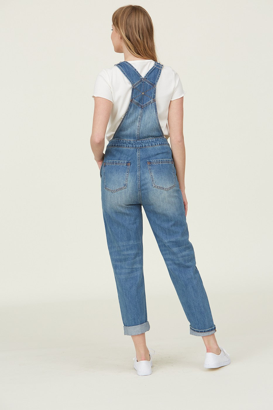 The Easy Does It Denim Overalls jeans Tea n Rose- Tilden Co.