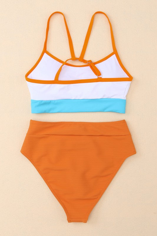Color Block Swim Bralette (XL) - Final Sale Swim Bralette Top Sweet Lover Fashion- Tilden Co.