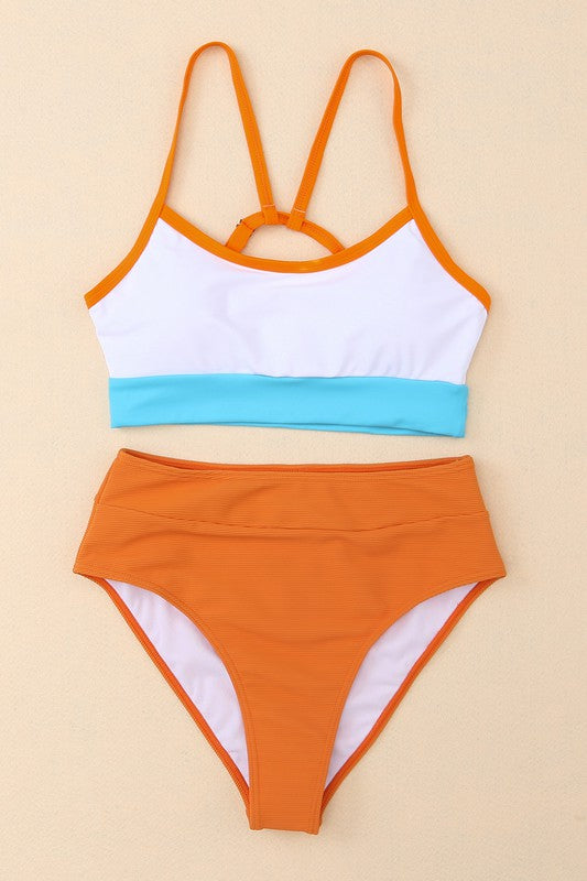 Color Block Swim Bralette (XL) - Final Sale Swim Bralette Top Sweet Lover Fashion- Tilden Co.
