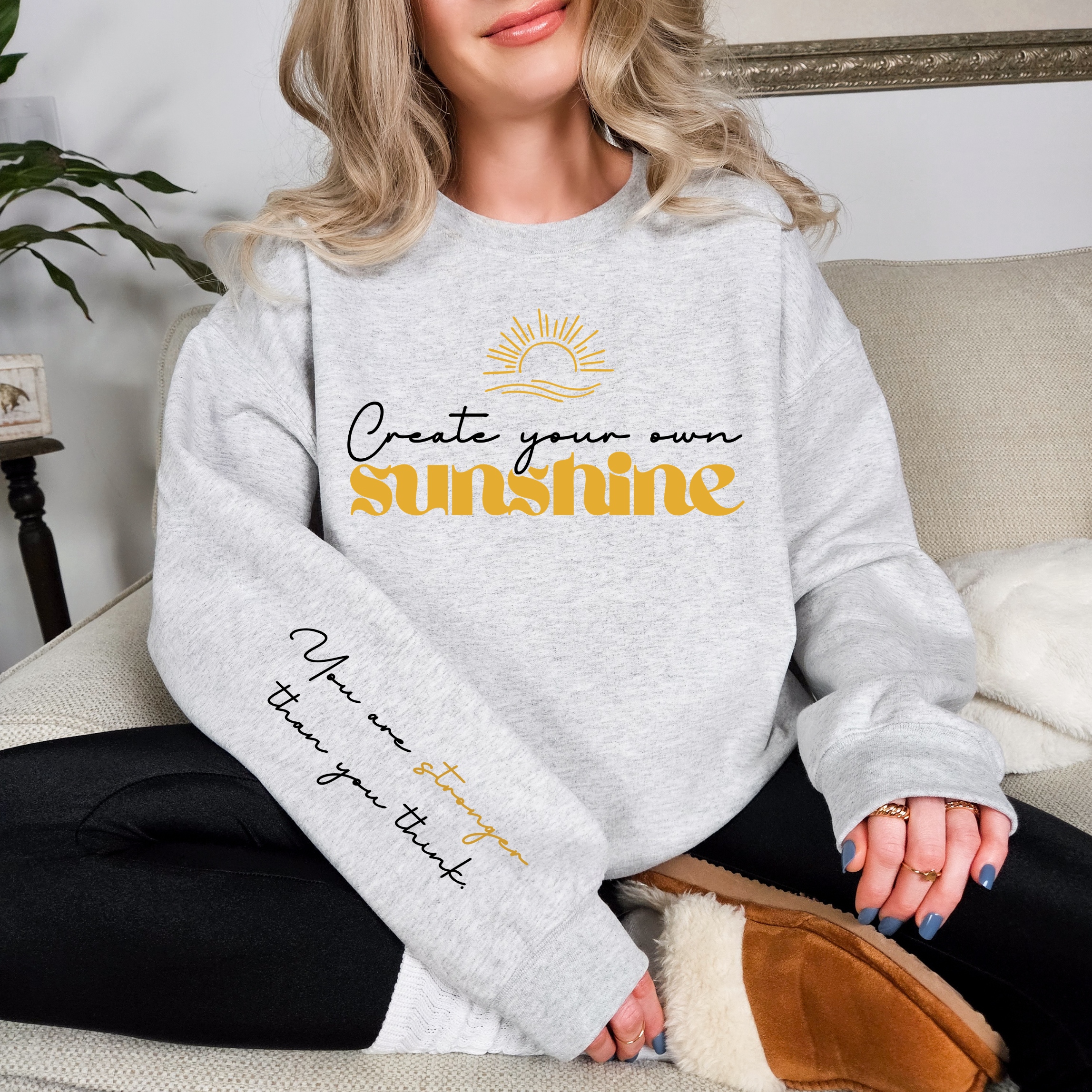 Create Your Own Sunshine Graphic Sweatshirt Sweater Ave Shops- Tilden Co.