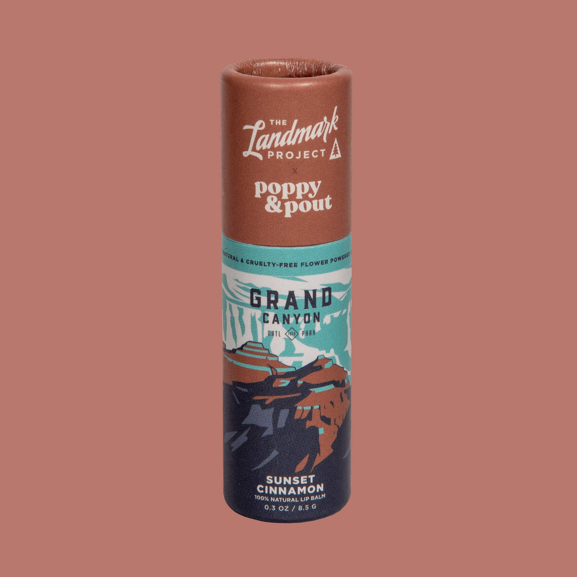 The Landmark Project, Lip Balm, Grand Canyon Sunset Cinnamon Poppy & Pout- Tilden Co.