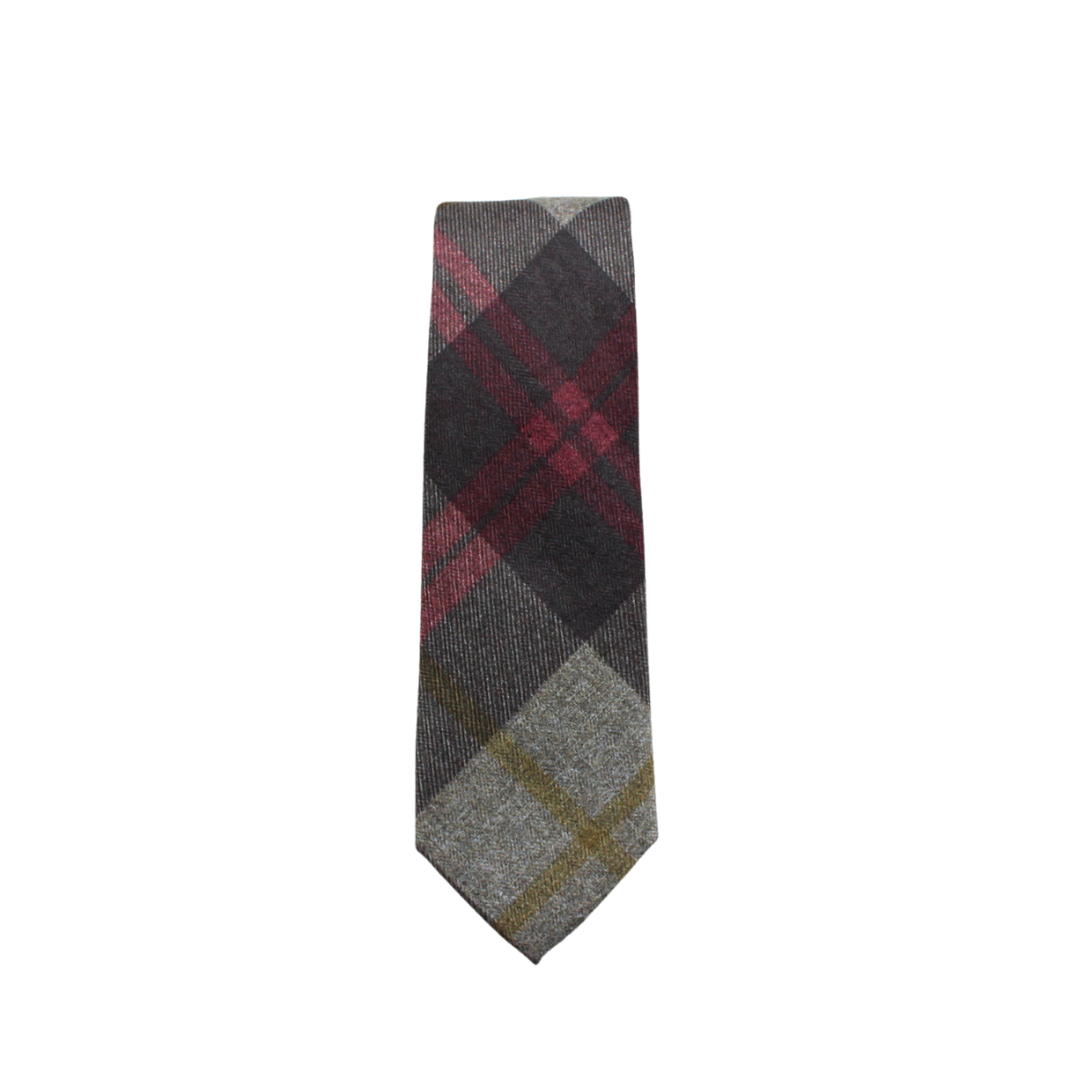 Oakes Plaid Cotton Skinny Tie necktie Tie Mood- Tilden Co.