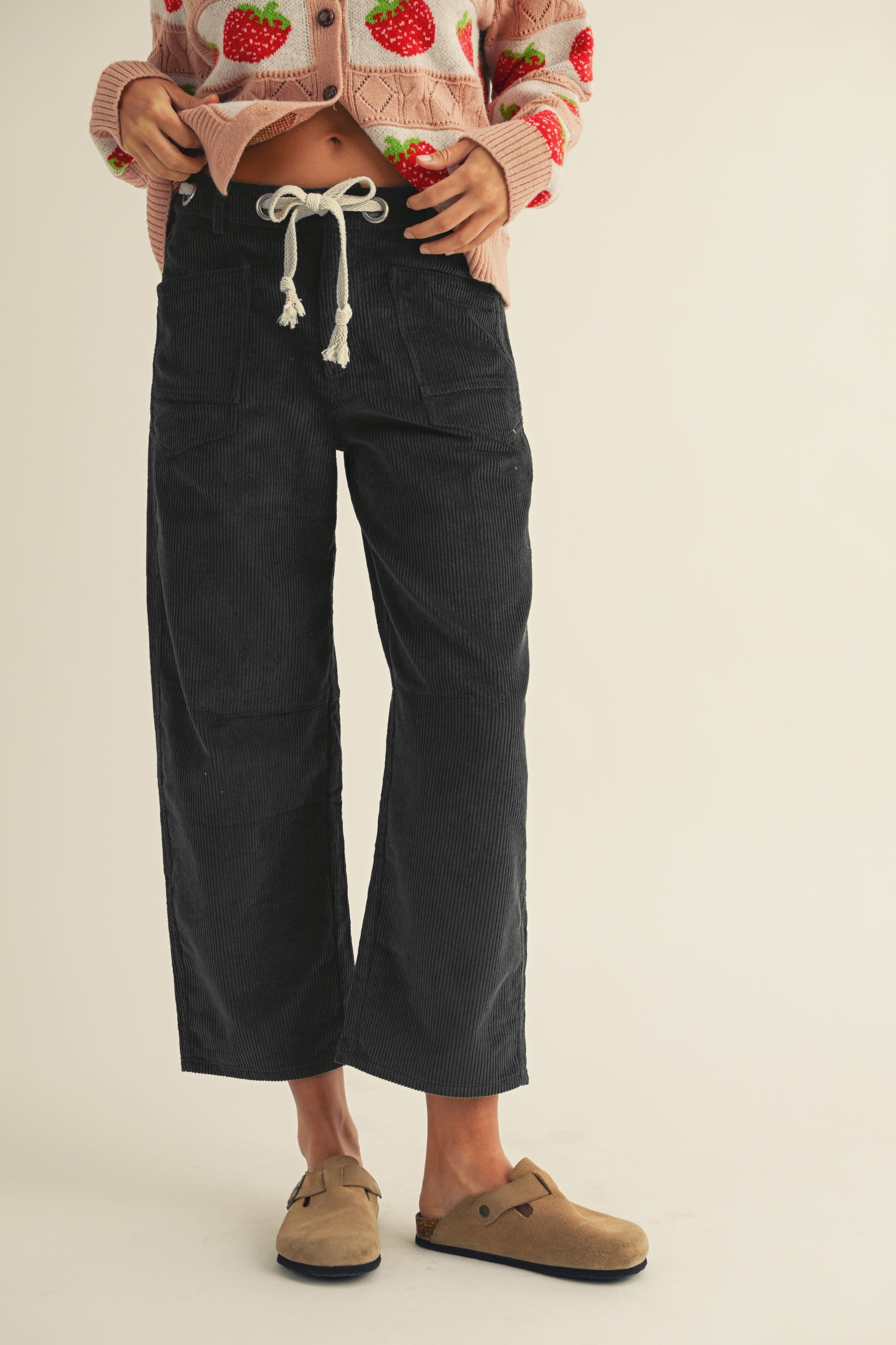 Barrel Cord Pants Casual Pants LovLov- Tilden Co.