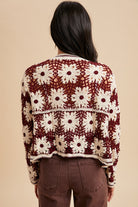 Daisy Dreams Crochet Cardigan vest AnnieWear- Tilden Co.