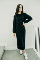 Arden Dress in Black Shirts & Tops Mikarose- Tilden Co.