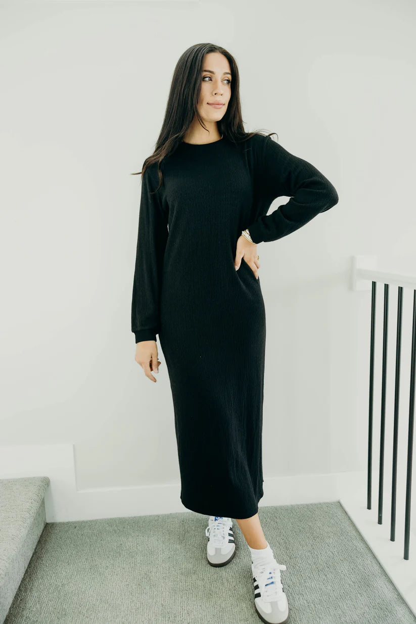 Arden Dress in Black Shirts & Tops Mikarose- Tilden Co.
