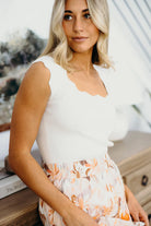 Sweater Tank in Ivory Tank Top Mikarose- Tilden Co.