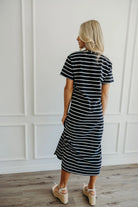 Jett Dress in Ivory Striped Dress Mikarose- Tilden Co.