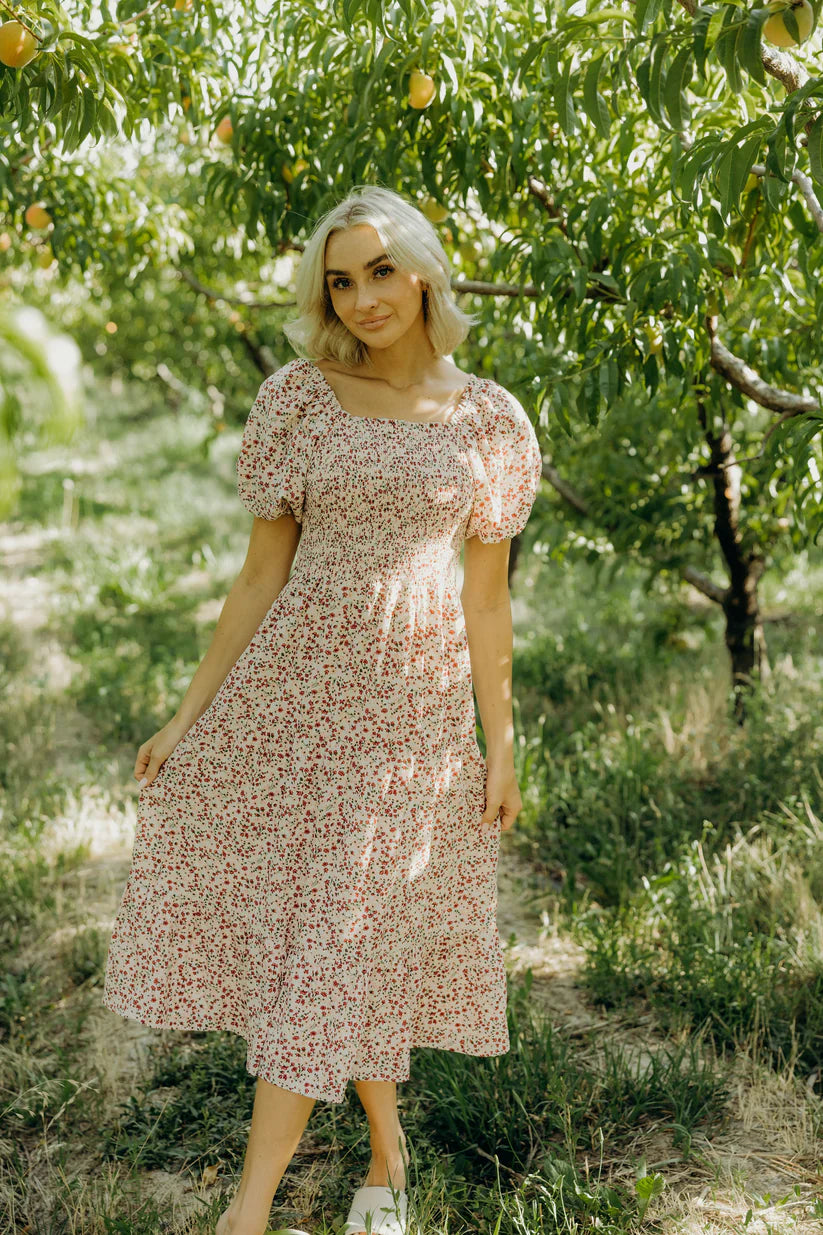 The Sherelle Dress in Heirloom Rosette Mikarose- Tilden Co.