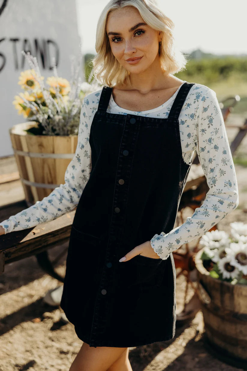 Long Sleeve Ribbed Tee in Eucalyptus Sky Blouse Mikarose- Tilden Co.