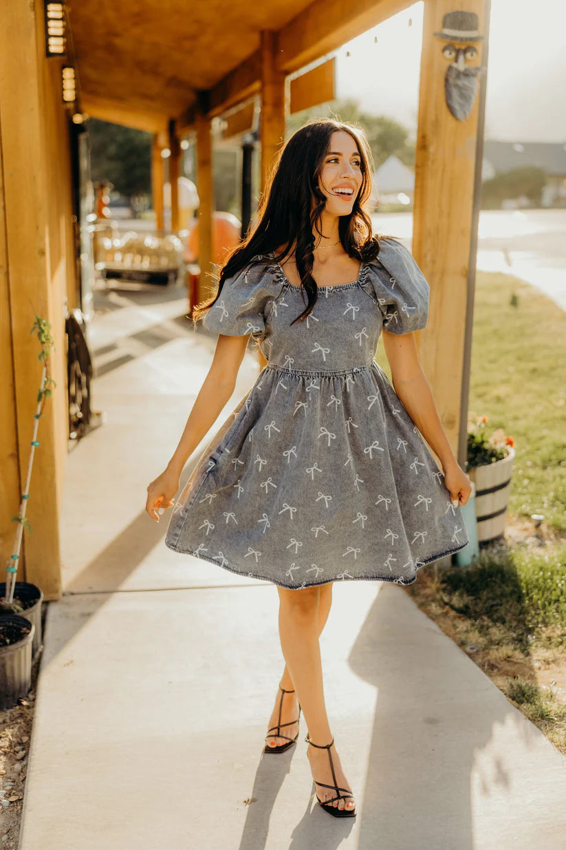 Jack Dress in Bow'd Up Midi Dress Mikarose- Tilden Co.