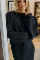 Oversized Sweater in Brushed Nickel Shirts & Tops Mikarose- Tilden Co.