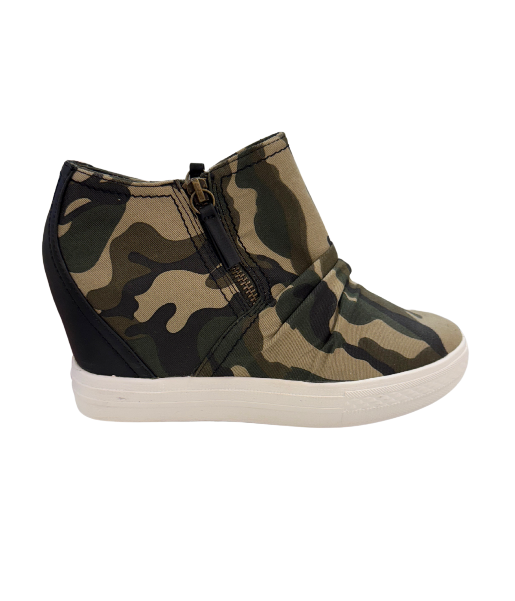 Ari Sneaker Wedge in Camo 120 Sneakers Naughty Monkey- Tilden Co.