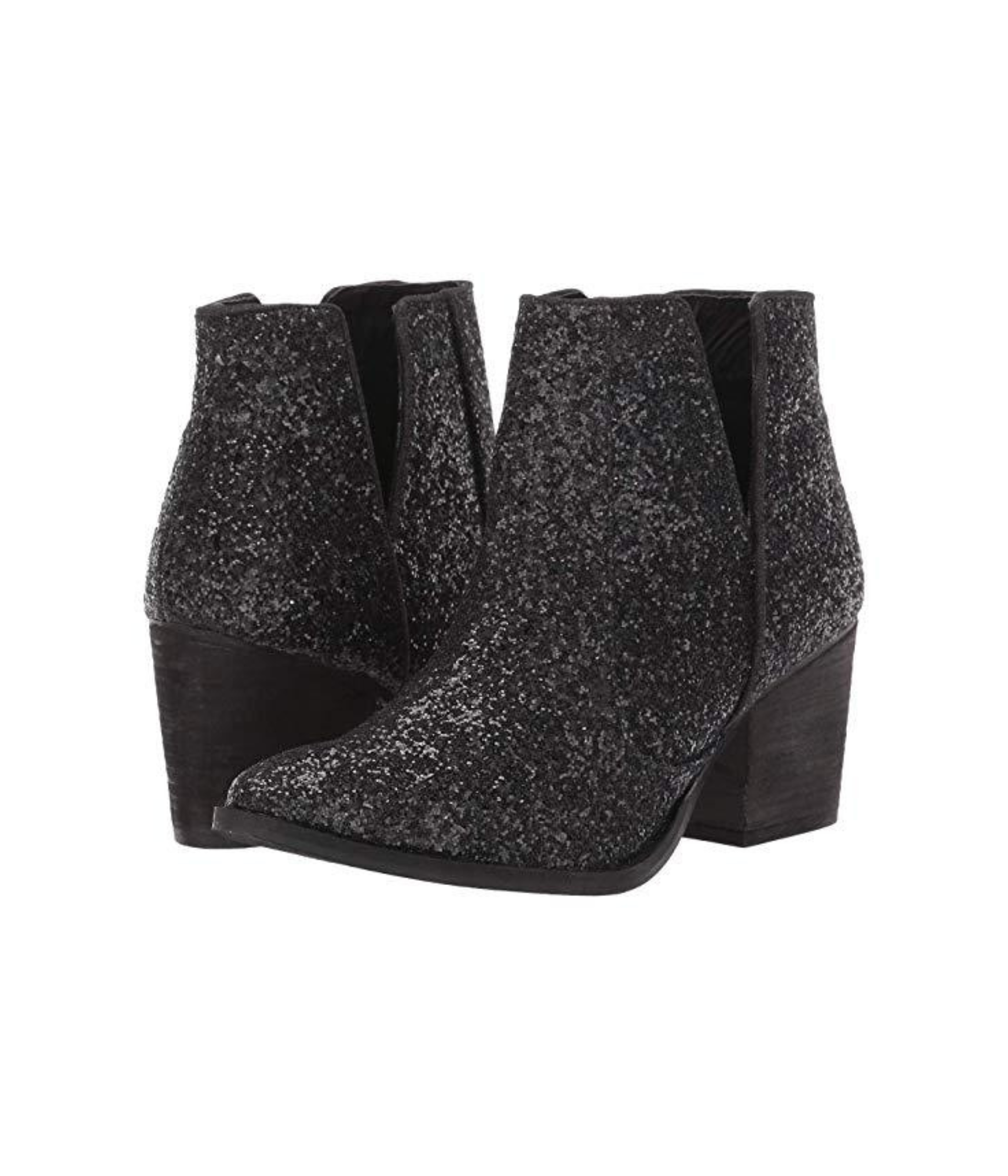 Fiera Glitter Booties in Black 110 Fashion Boots Naughty Monkey- Tilden Co.