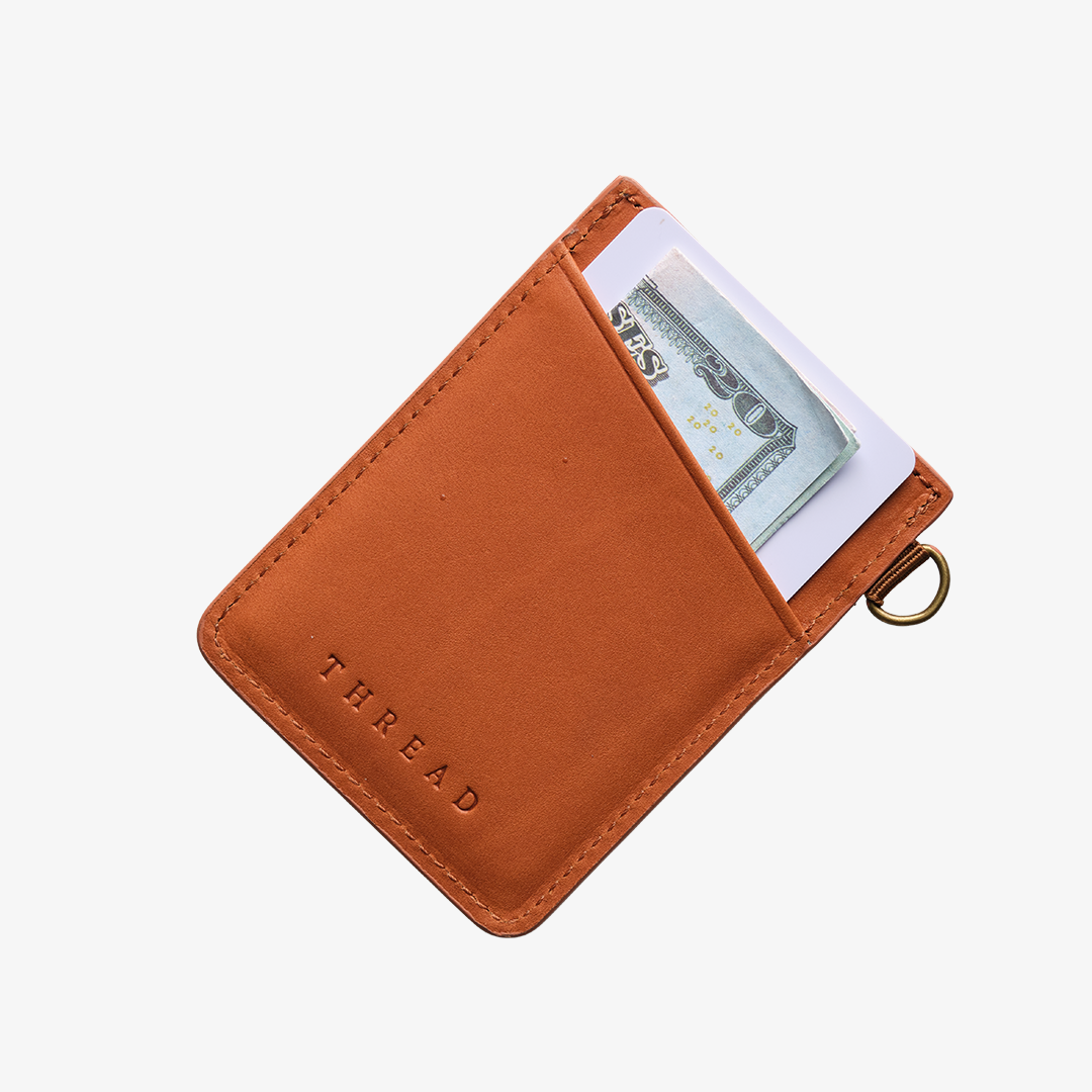 Amelia - Vertical Leather Wallet Wallets & Money Clips Thread- Tilden Co.