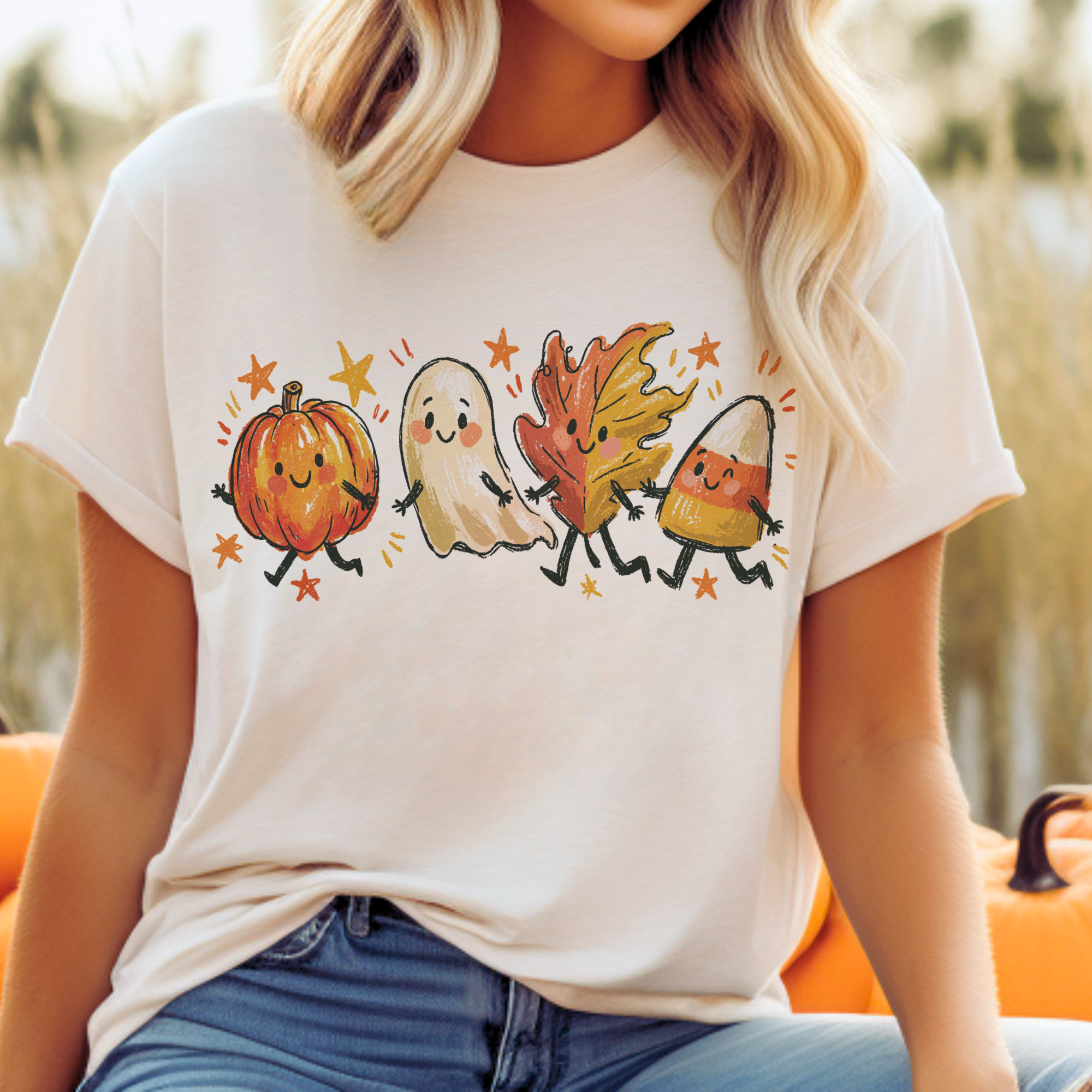 Autumn Doodle Graphic Tee Small Small Graphic T-Shirt Par.tees by Party On!- Tilden Co.