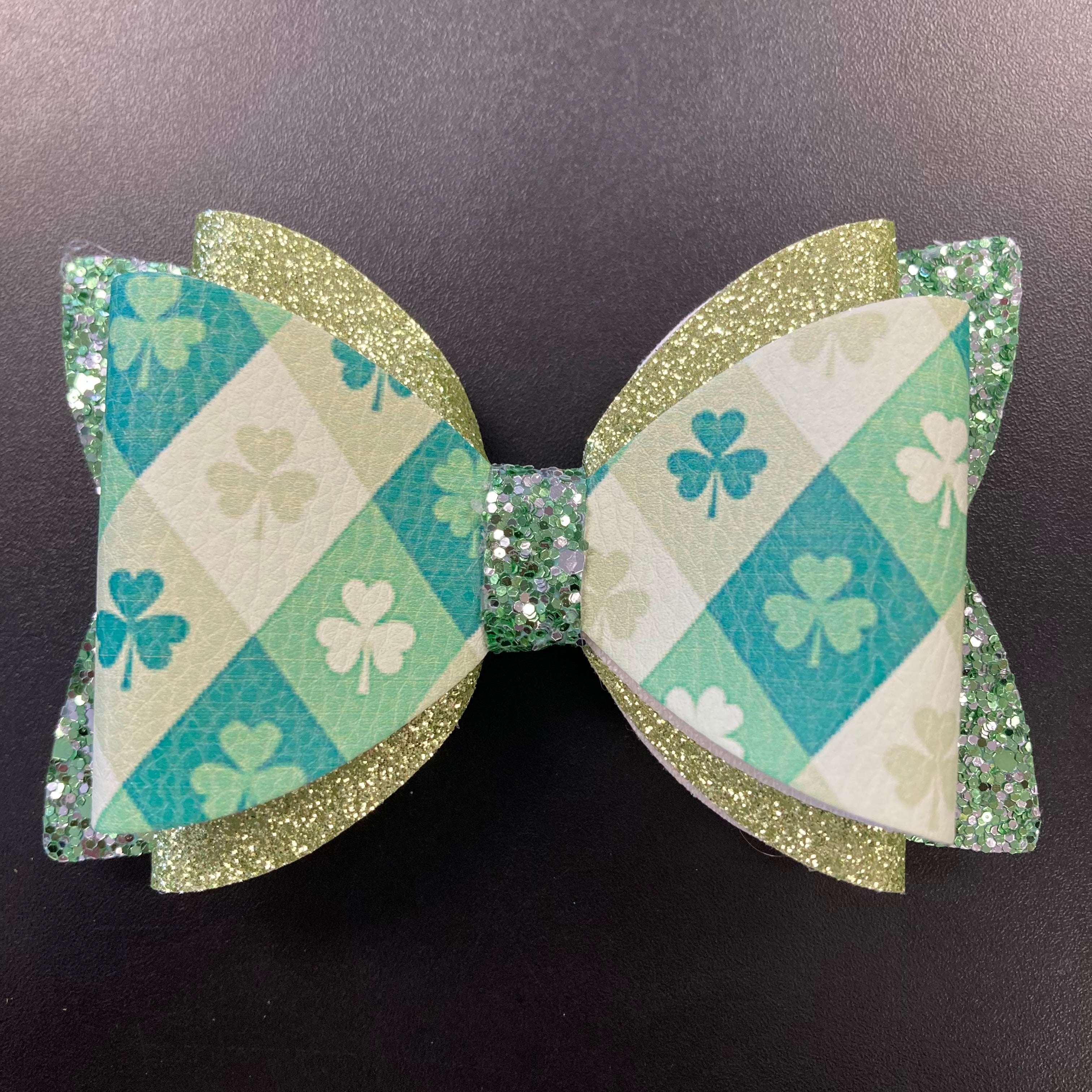 St Patrick Large Bow #3    earring Daydreamer Creations- Tilden Co.