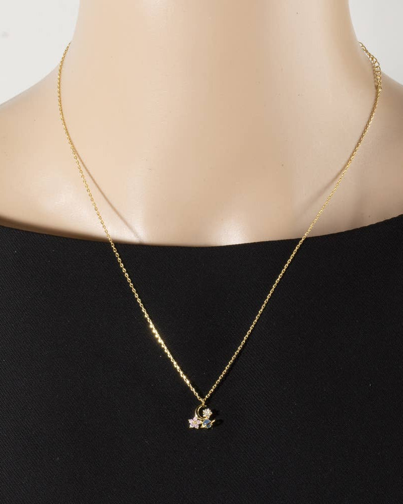 Celestial Cluster Pendant Necklace Necklace Fame Accessories- Tilden Co.