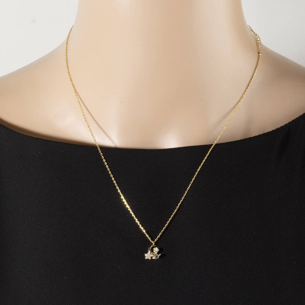 Celestial Cluster Pendant Necklace Necklace Fame Accessories- Tilden Co.