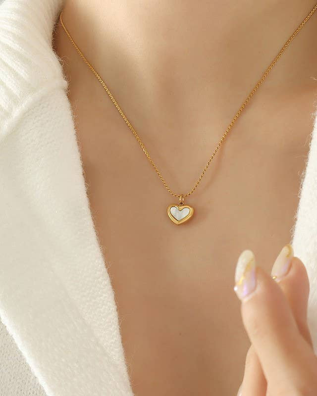 Heart Necklace | 40NK9443 Necklace JOSSLYN by wall to wall- Tilden Co.