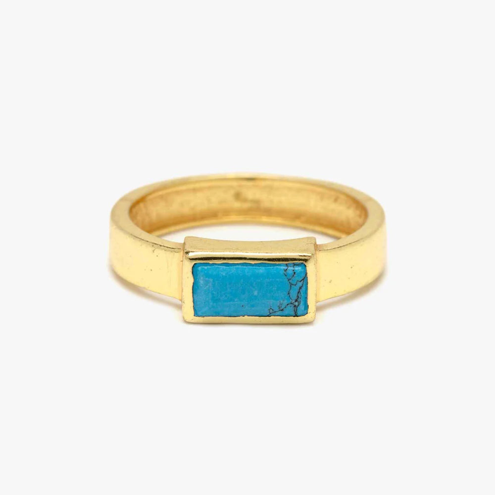 Pura Vida Tulum Turquoise Ring     Pura Vida- Tilden Co.
