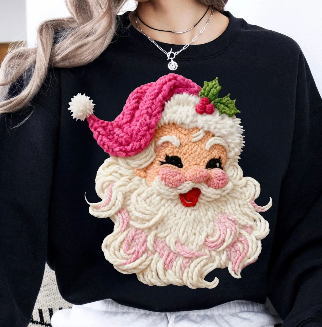 Santa in Stitches Graphic Tee and Sweatshirt Womens Ave Shops- Tilden Co.