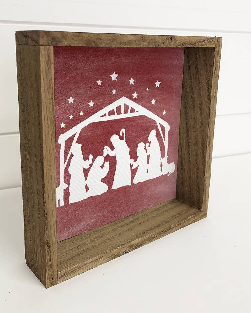 Nativity Silhouette Wood Signs Hangout Home- Tilden Co.