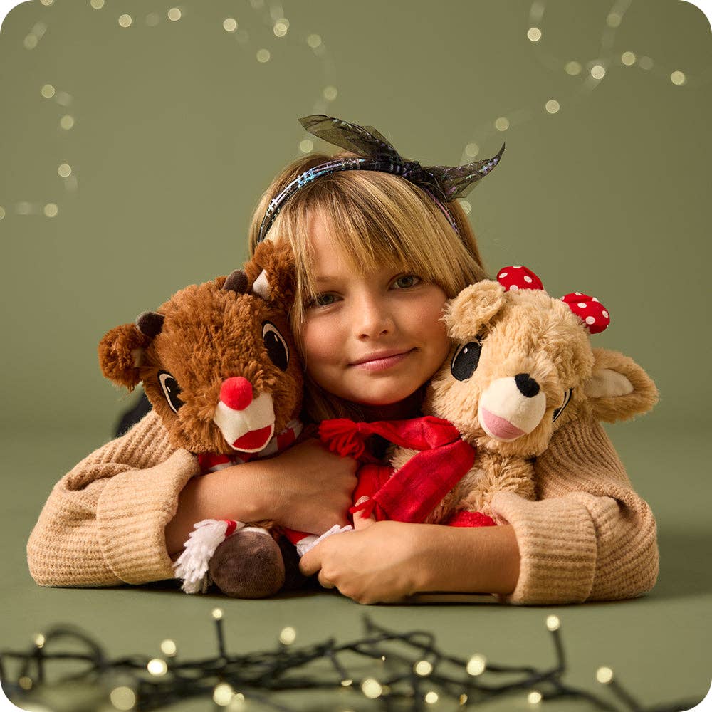 Rudolph with Scarf Warmies Stuffed Animal Warmies: America’s Favorite Microwave Plush Brand- Tilden Co.