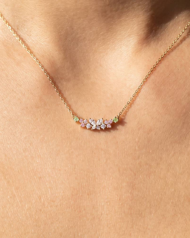 Butterfly Cluster Bar Necklace Necklace Fame Accessories- Tilden Co.